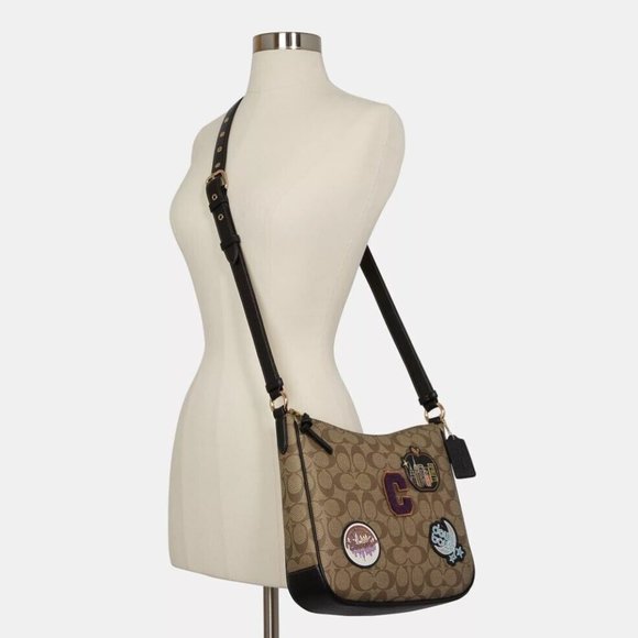 Coach Brown Crossbody Bag with Patches - Picture 8 of 10